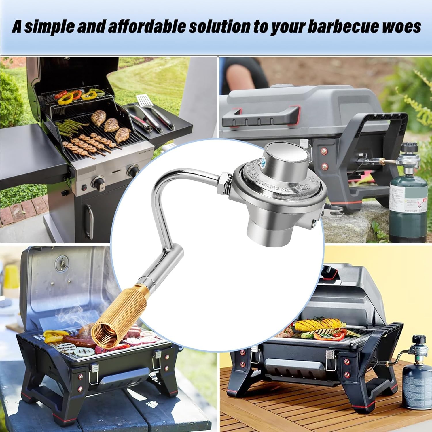 Grill Regulator Compatible with Coleman Roadtrip Grill, Perfectly silver
