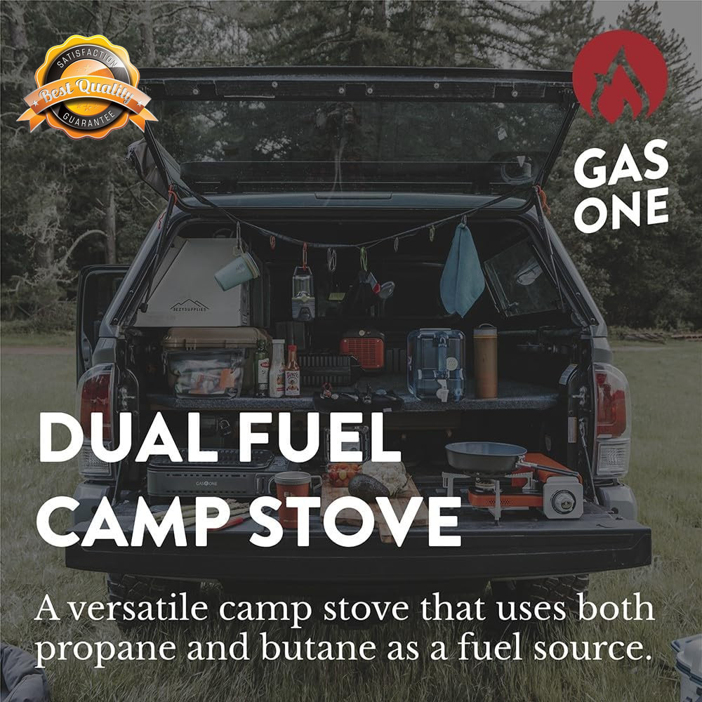 Portable Dual Fuel Camping Stove Propane Butane Emergency Case GS-3400P