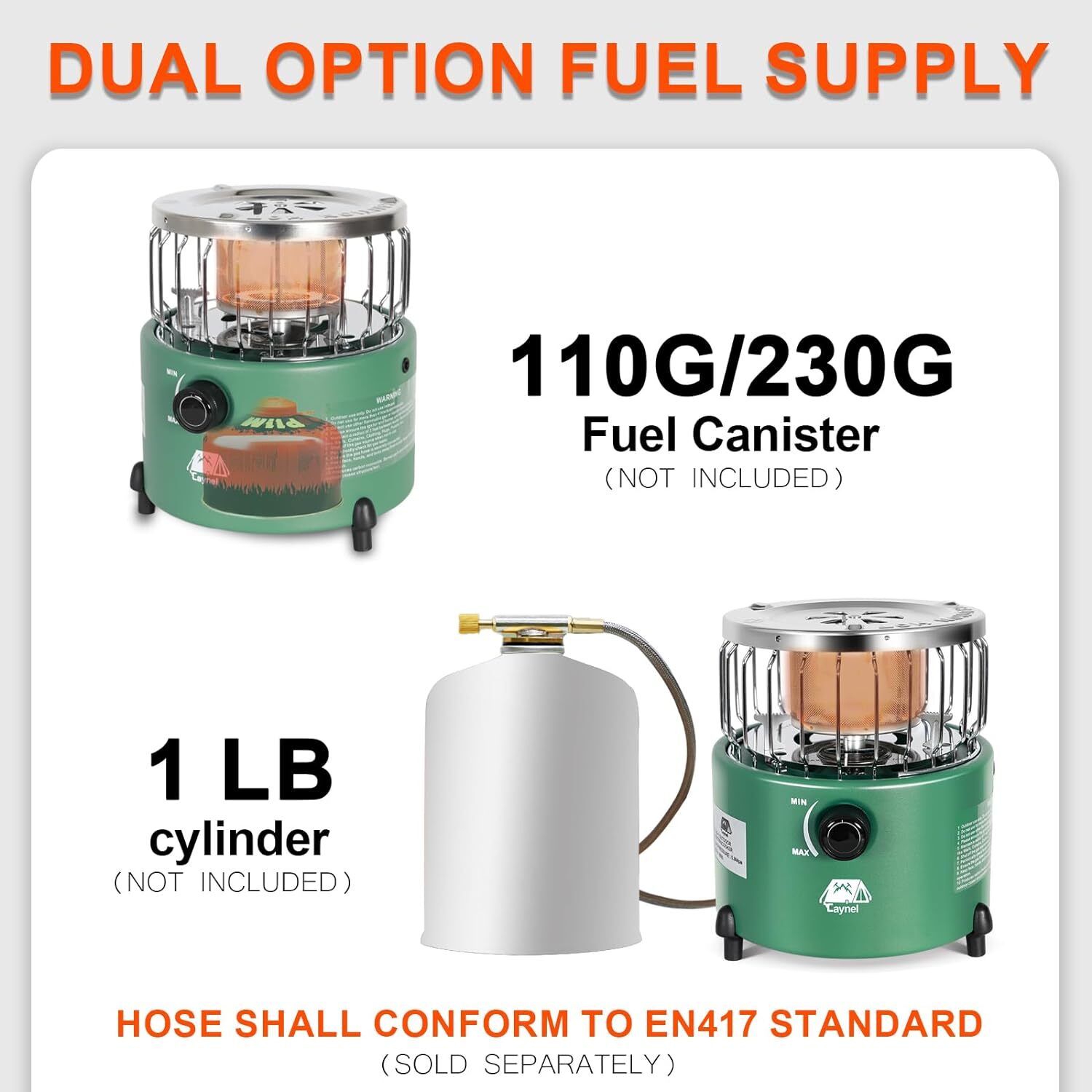 2 in 1 Portable Propane Heater Indoor Gas Stove Equipment for Outdoor Household