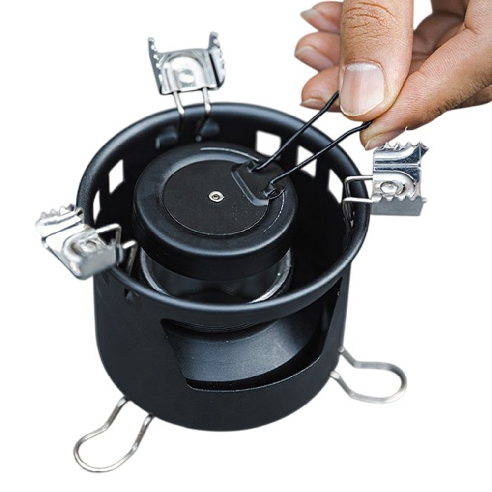 Compact Foldable For Mini Stove 5.12×5.12×3.74in for Backpacking Camping