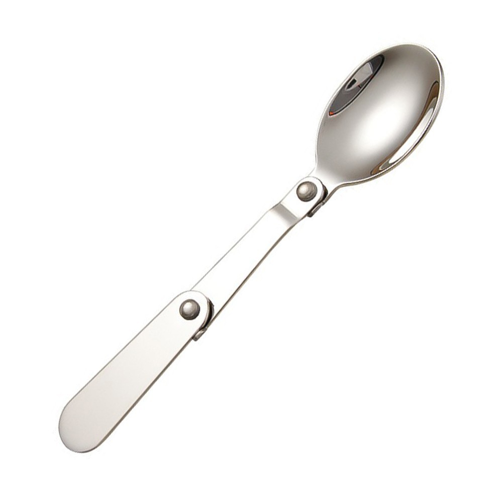 Stainless Steel Portable Foldable Fork Spoon Set for Picnic Travel Use