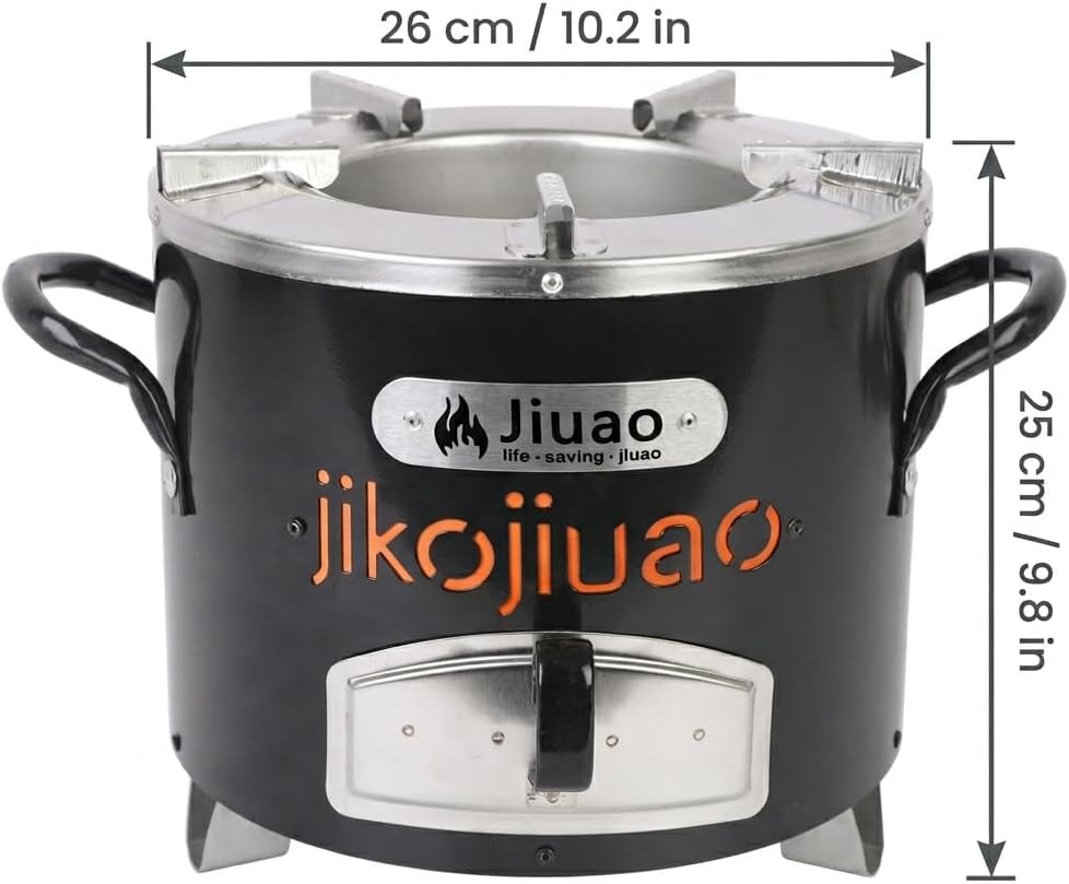 Portable Rocket Stove Outdoor Cooking Efficient Charcoal Jiko Stove Camping