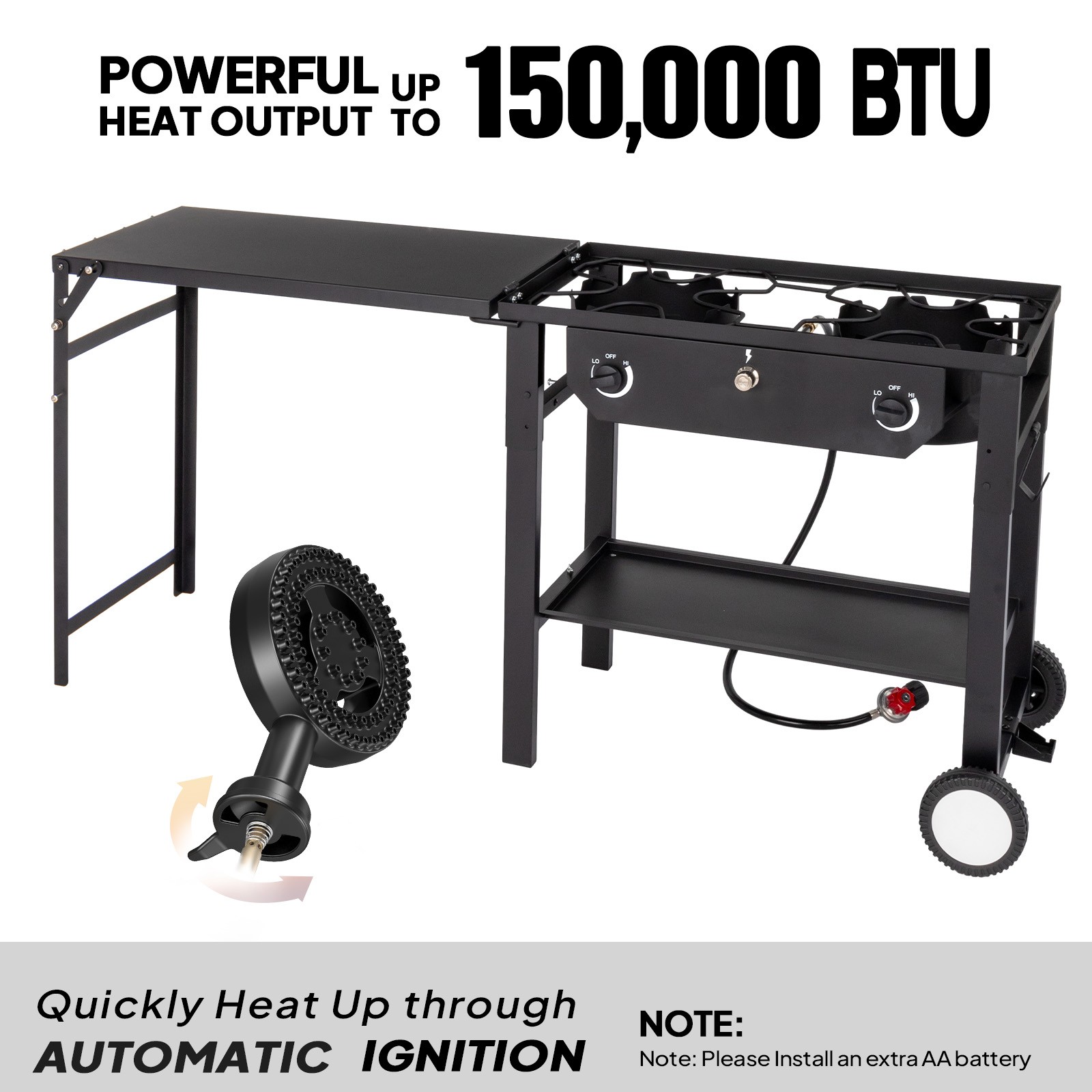 Folable Portable Propane Stove 2-3 Burner for Outdoor Camping Cooker Stove Grill