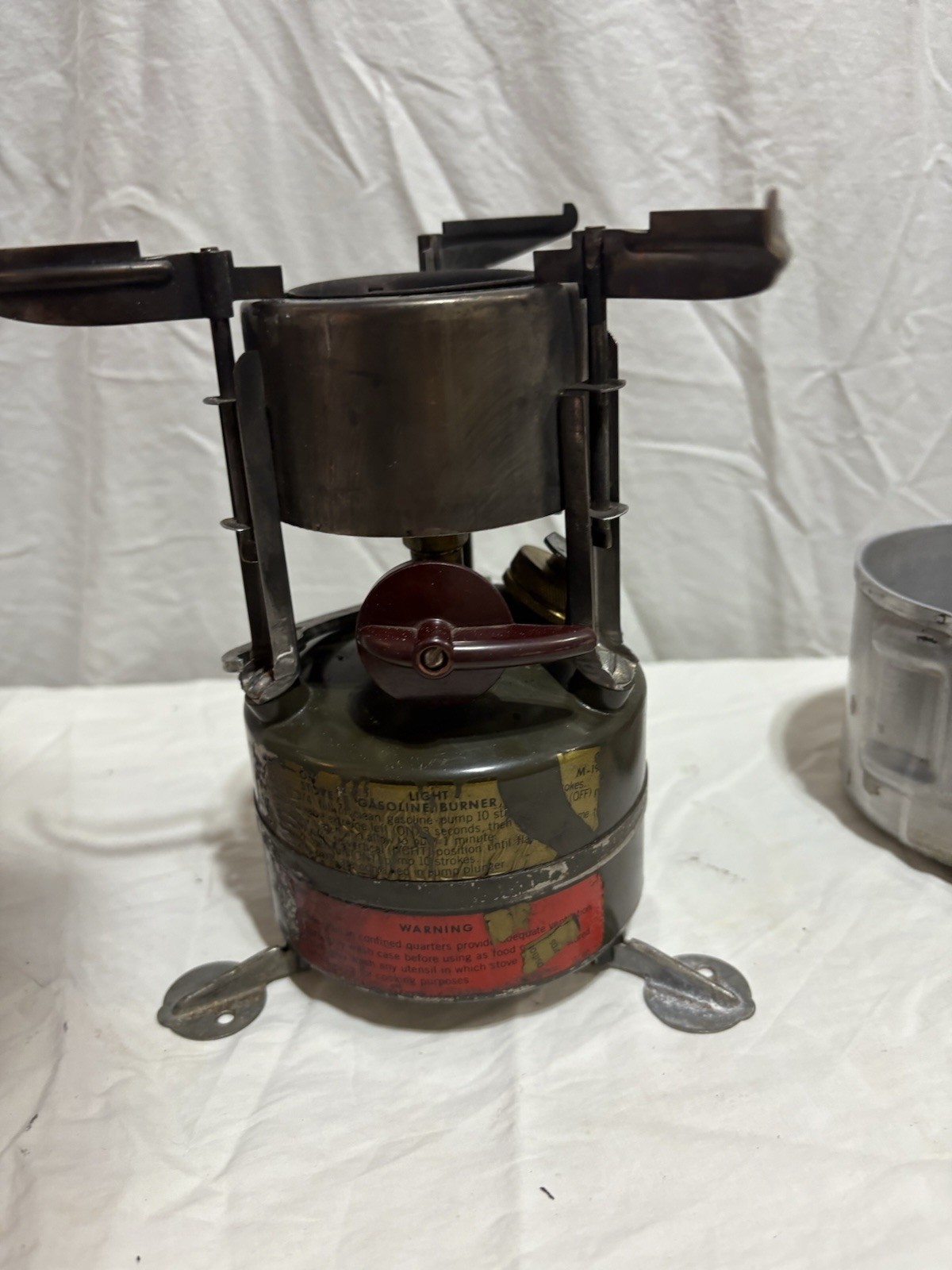 Rogers Akron Ohio 1952 U.S. Military Camp Stove Canister& Stove No.1966 UNTESTED