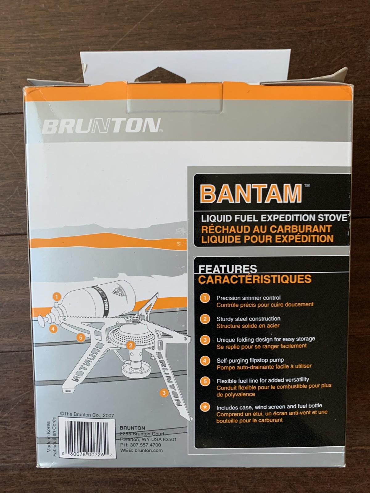 Brunton Bantam Camping Stove with Fuel Bottle New In Box