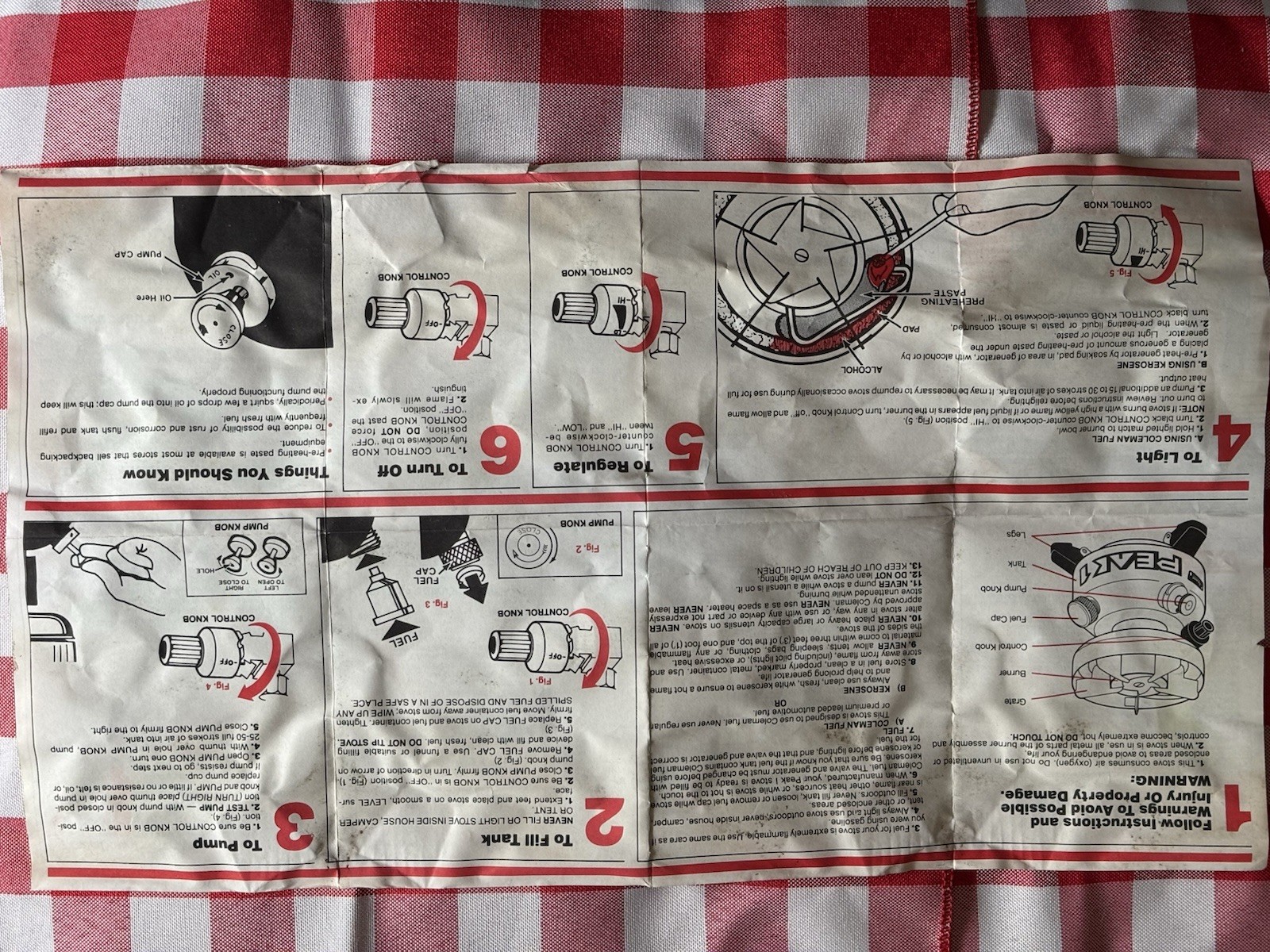 Vintage Coleman Peak 1 550B Multi Fuel Backpack Stove