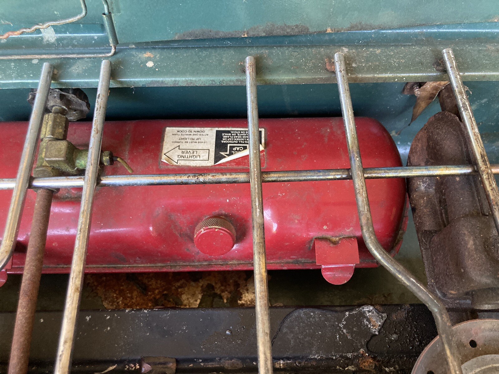 Vintage Coleman Camping Stove 413H 2 Burner Propane Used Untested Made In USA