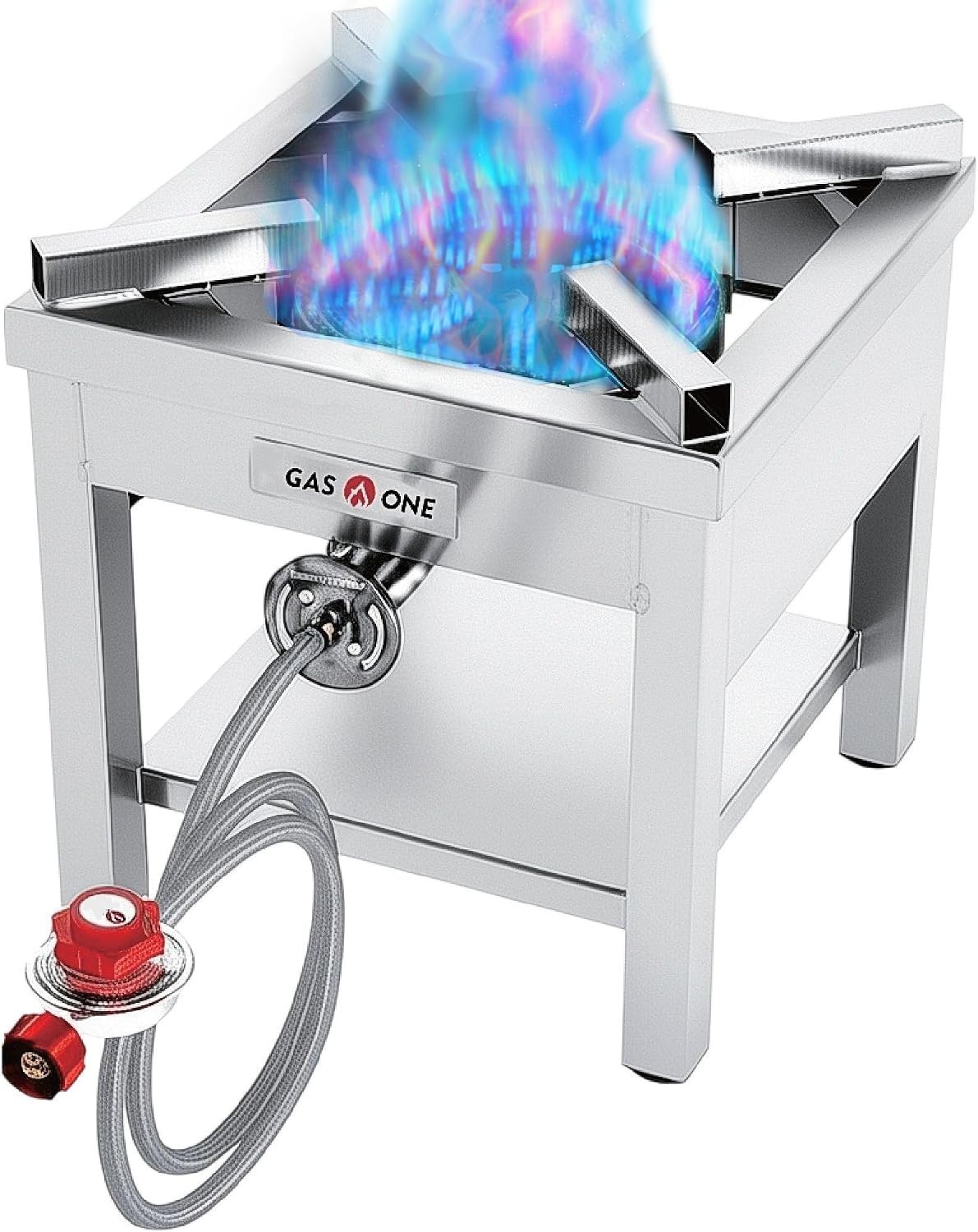 High Output Propane Burner with Adjustable Regulator for Turkey Frying Outdoors