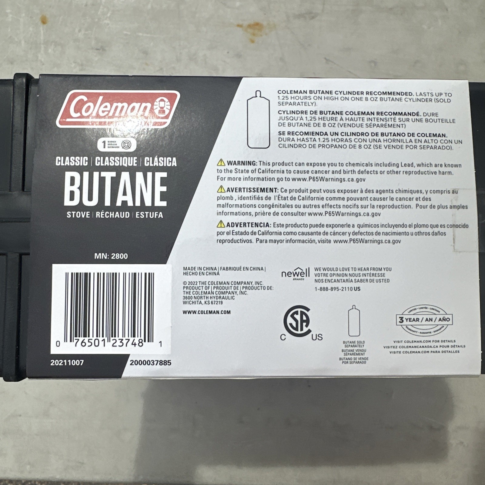 Coleman 1 Burner Cooking Tabletop Portable Butane Gas Camping Stove NEW