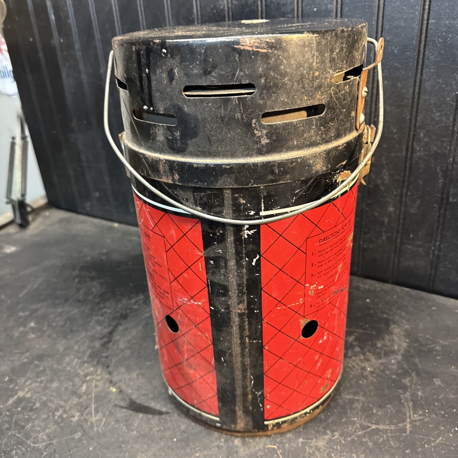 Vintage Seater Heater hunting fishing stove seat by EXCEL Co. 14.5in x9in