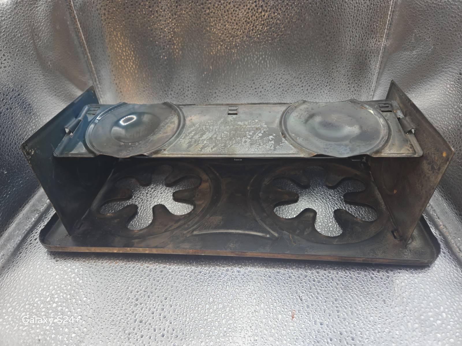 Vtg Sterno Double Service Cook Stove #46 Camping Outdoor Heat +Box+1 Can Fuel