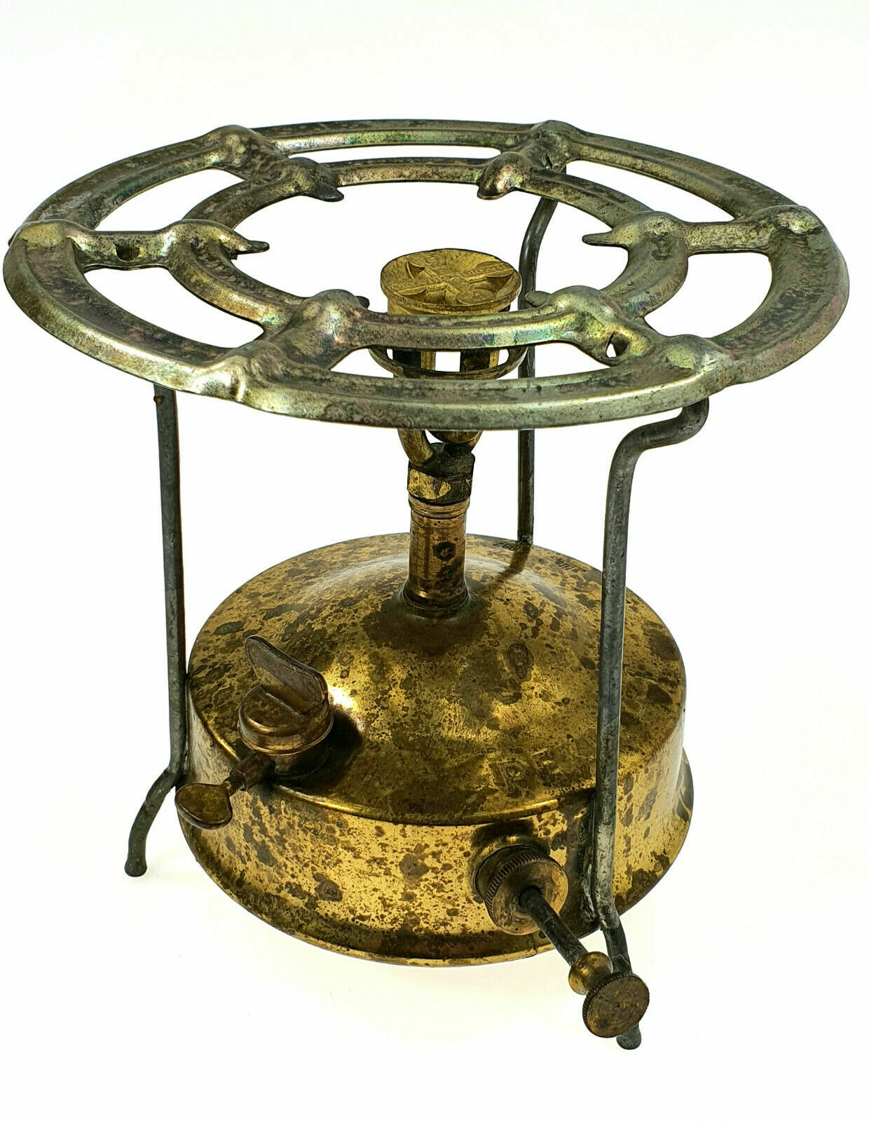 Soviet Vintage Brass Fuel Stove Antique Kerosene Multifuel Camping Rusian Primus