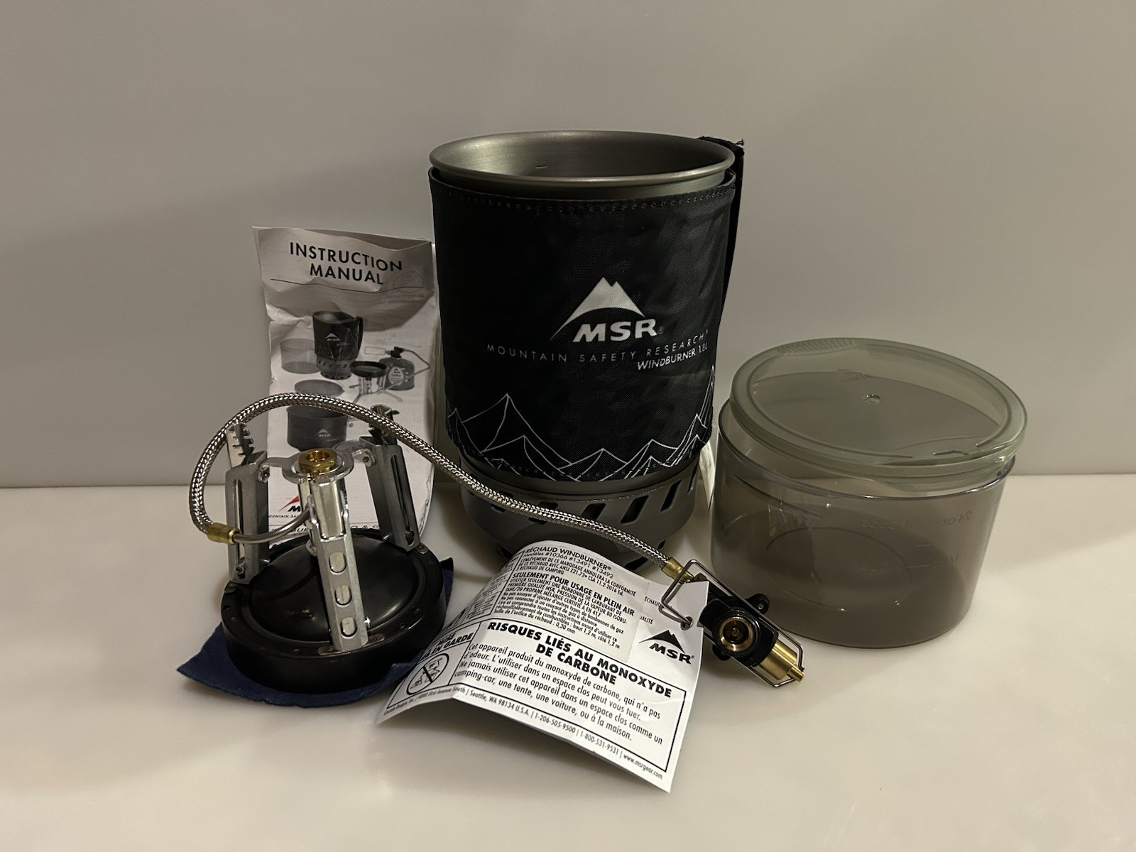 New MSR Windburner Duo Stove System 1.8 L Pot/Companion Cup Camping Backpacking