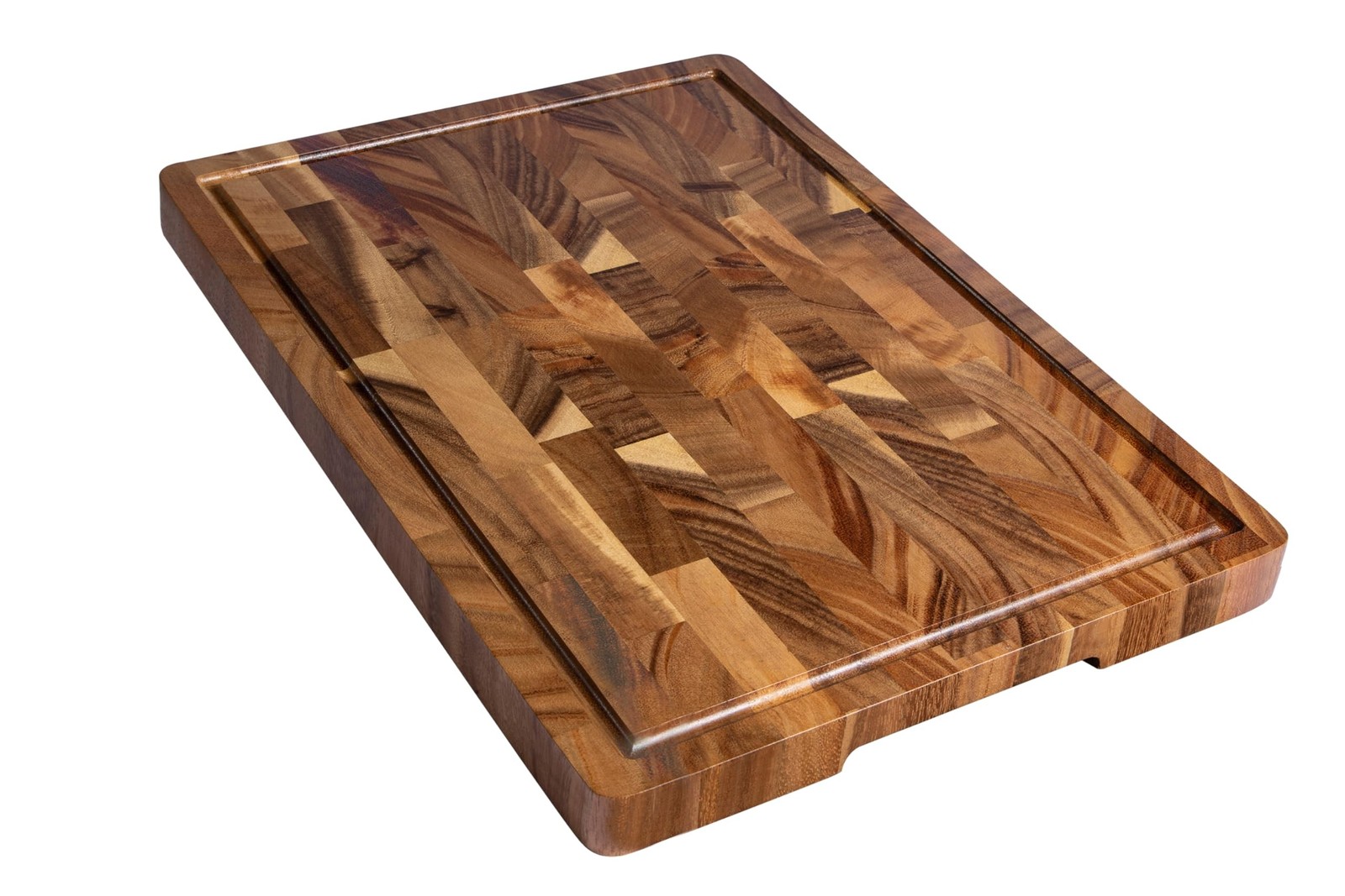 Walnut Wood Cutting Board for Kitchen, End Grain Chopping Board with Juice Gr…