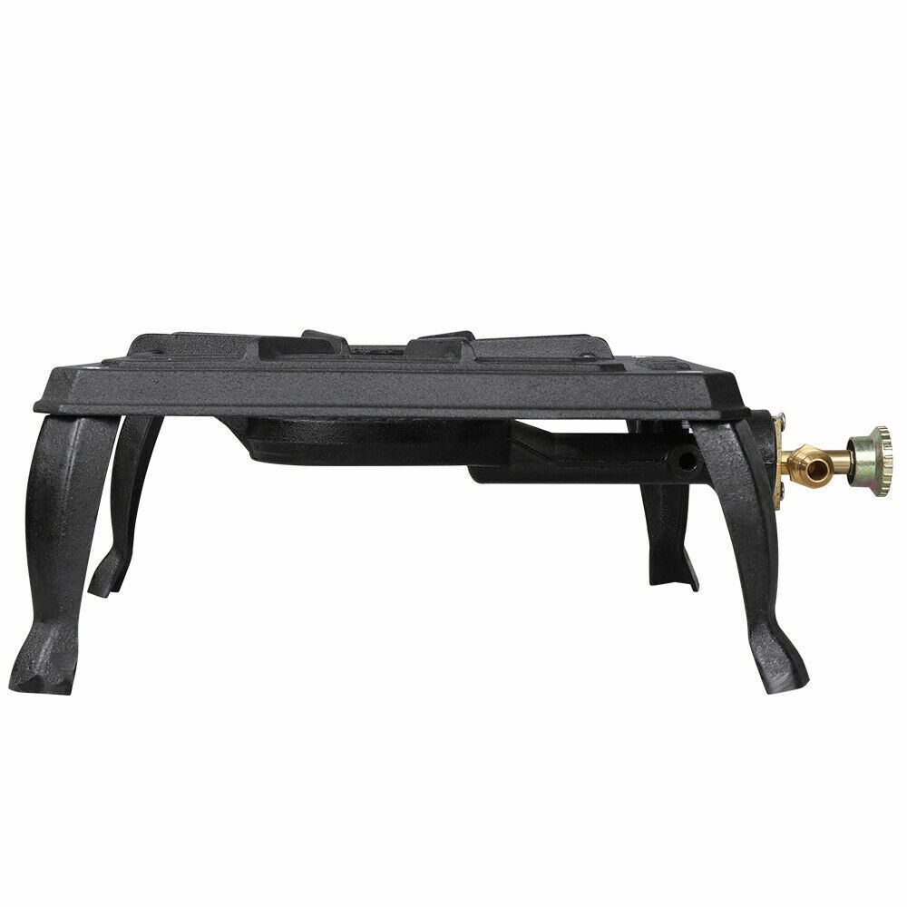Single Burner Camping Stove Cast Iron Propane Gas LPG Outdoor BBQ Cooker US