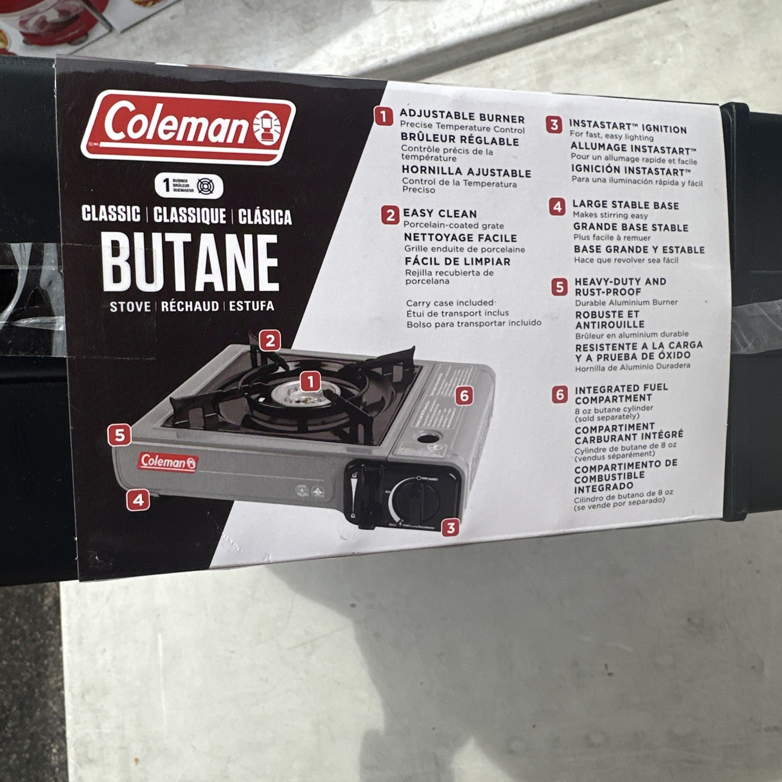 Coleman 1 Burner Cooking Tabletop Portable Butane Gas Camping Stove NEW