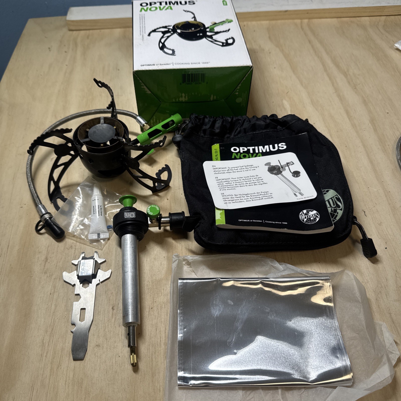 OPTIMUS NOVA Stove Multi Fuel Expedition Compact Light Weight Base Camp Woods