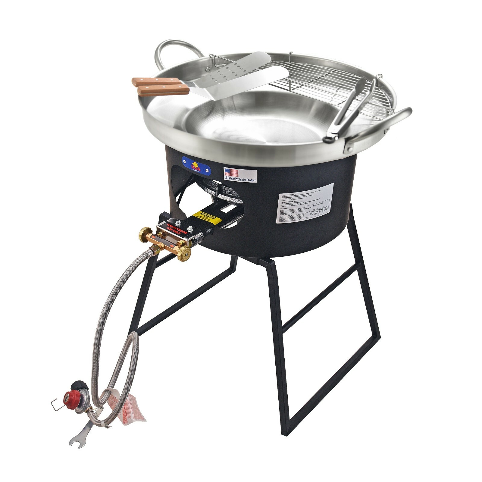 Propane Burner Camping Gas Stove W/ 23″ Comal Set Tortillas Outdoor Cooker