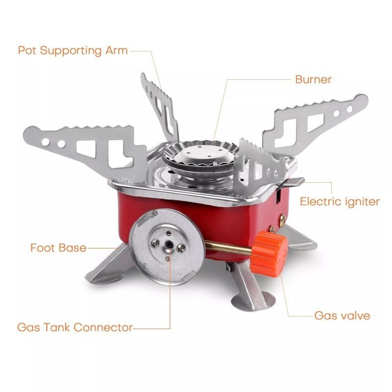 Portable Camping Stove – Foldable Butane Gas Burner with Carry Bag