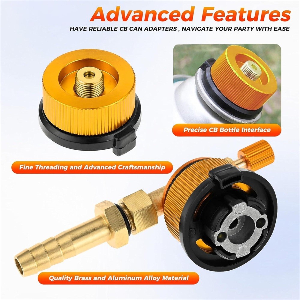 Camping Gas Canister Adapter Kit Hose Connector Converter For Gas Regulator