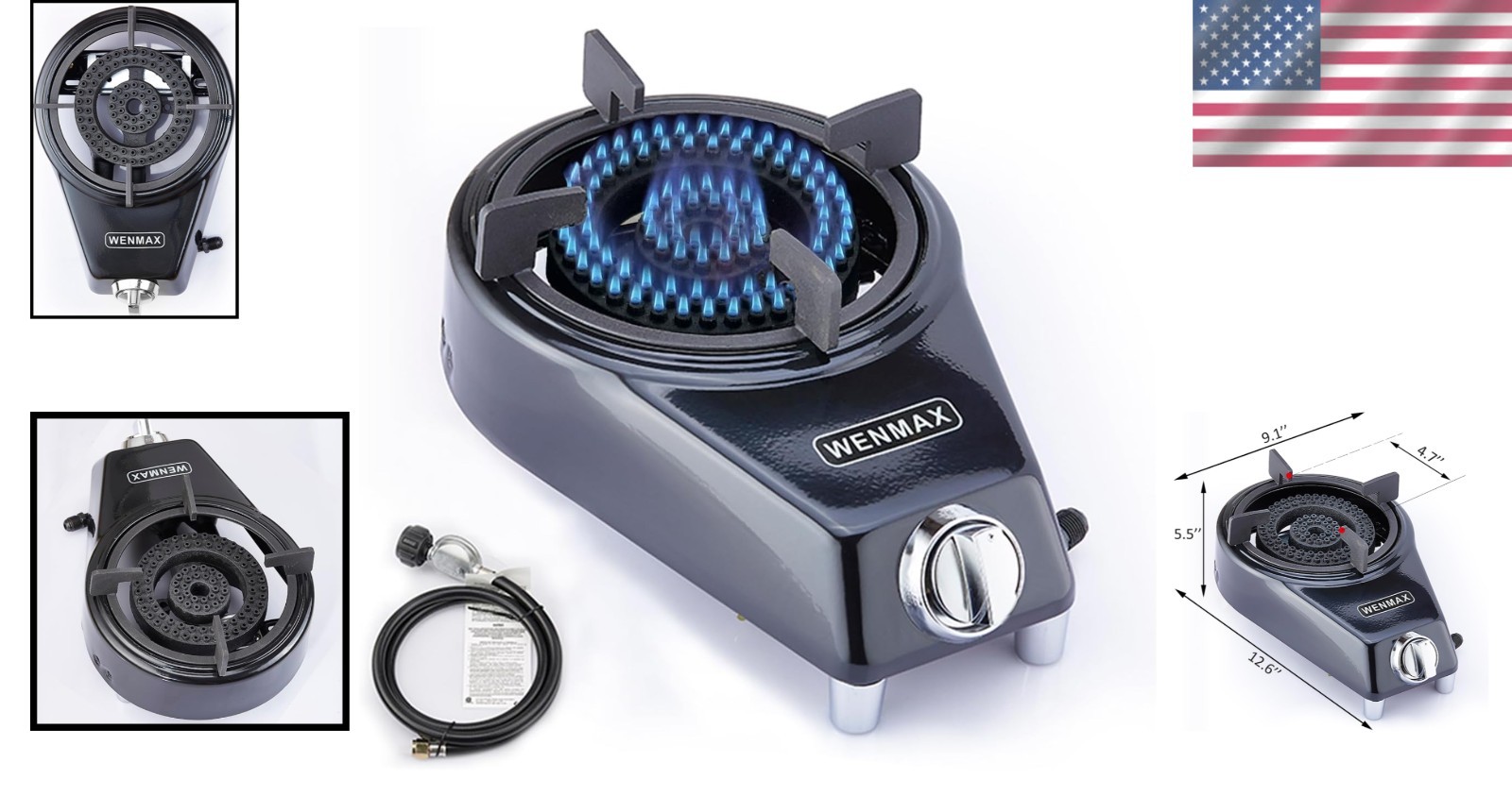 High Heat Output Propane Stove 15000 BTU Ideal for Camping and Outdoor Cooking