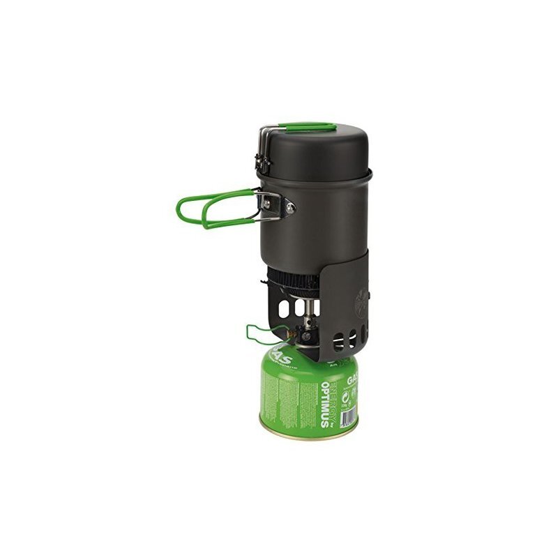 Optimus Electra FE Kochsystem Gaskocher Crux Kochtopf Pfanne Windschutz Outdoor
