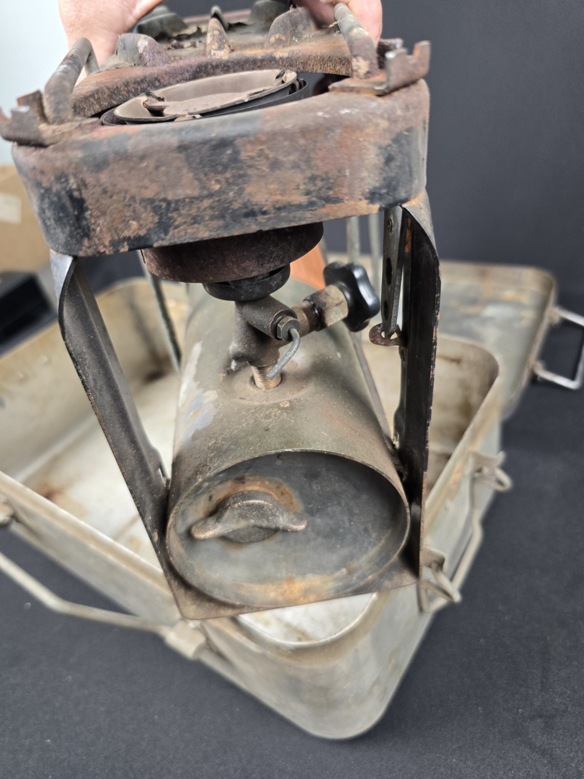WW2 Agmco US Military Gas Field Stove Double Burner w/ Case 1945