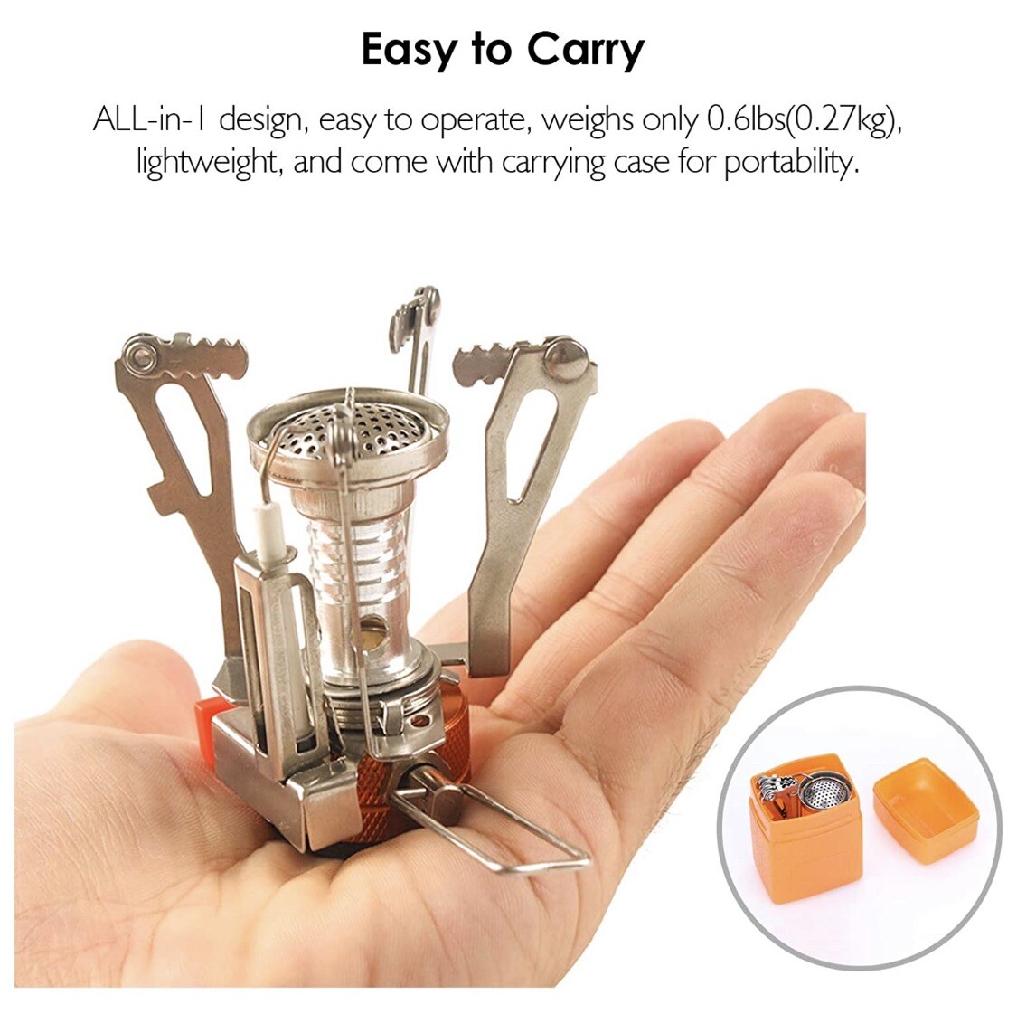 Ultralight Camping Hiking Stove AND Coleman 440G Isobutane Fuel Large Canister