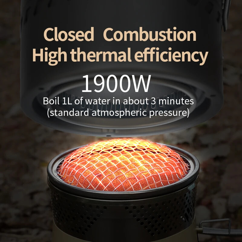 BRS-TS19 Reactive Stack Heat Cooking System Backpacking Camping Stove System