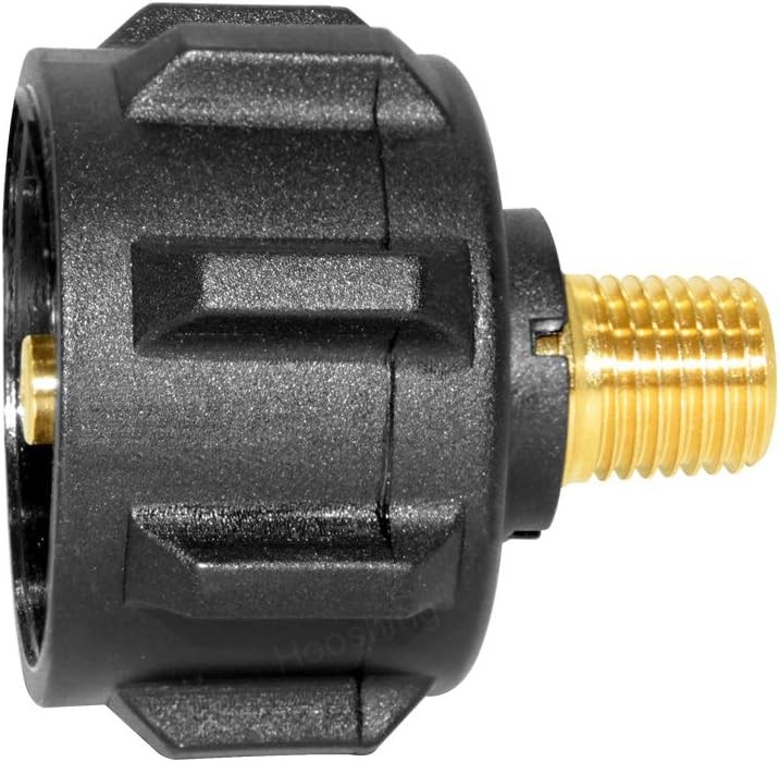 Hooshing QCC1 Propane Gas Fitting Adapter with 1/4 Inch NPT Male Pipe Black