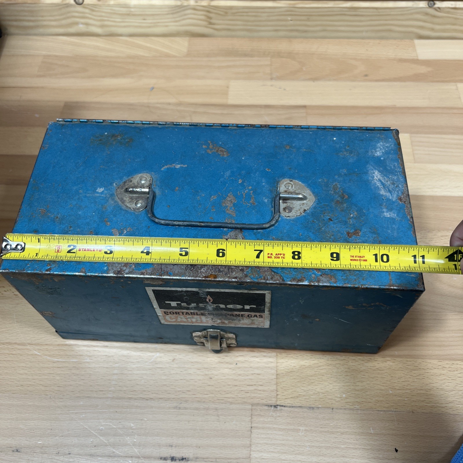Vtg Rare Turner Portable Single Burner Propane Gas Cap Stove L-104 W/ Box Works