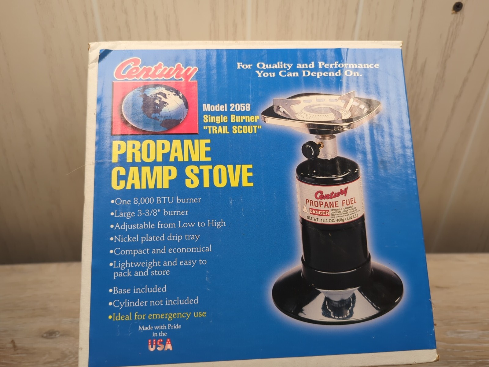 Century # 2058 – Propane Single Burner Trail Scout Camp Stove