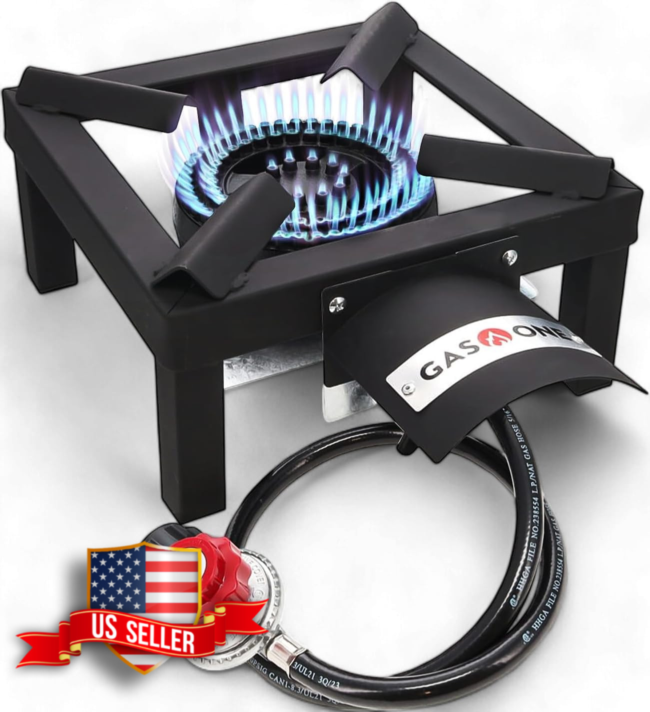 GasOne High Pressure Single Propane Burner for Camping and Outdoor Cooking