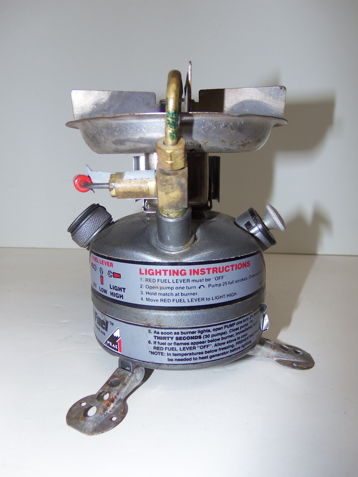 Vintage Coleman Peak 1 Feather 442 Dual Fuel Hiking Camping Stove Made In USA