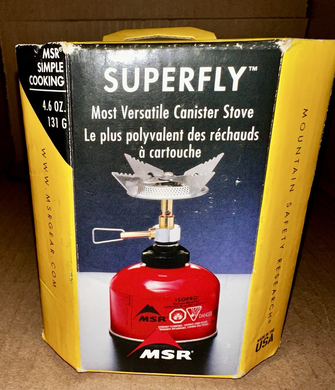 MSR SuperFly Canister Stove 1-Burner 10000 BTU 4.6 oz w/ Case & Manual