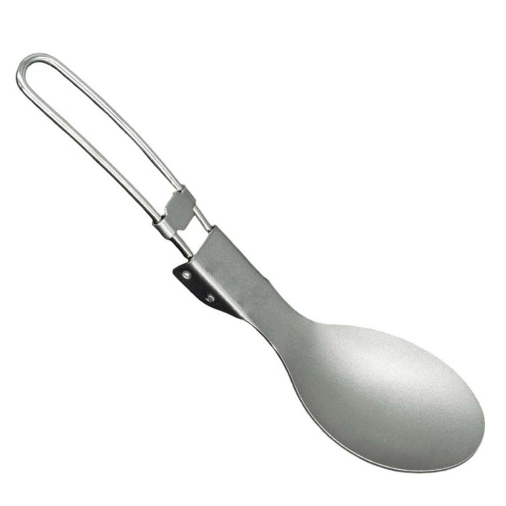 Titanium Tableware Fork Spoon Set Lightweight 17.9g for Hiking Outdoor Travel