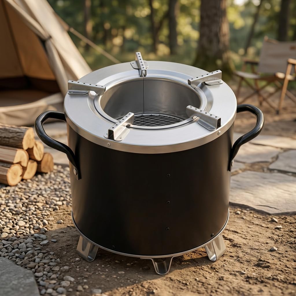 Portable Rocket Stove Outdoor Cooking Efficient Charcoal Jiko Stove Camping