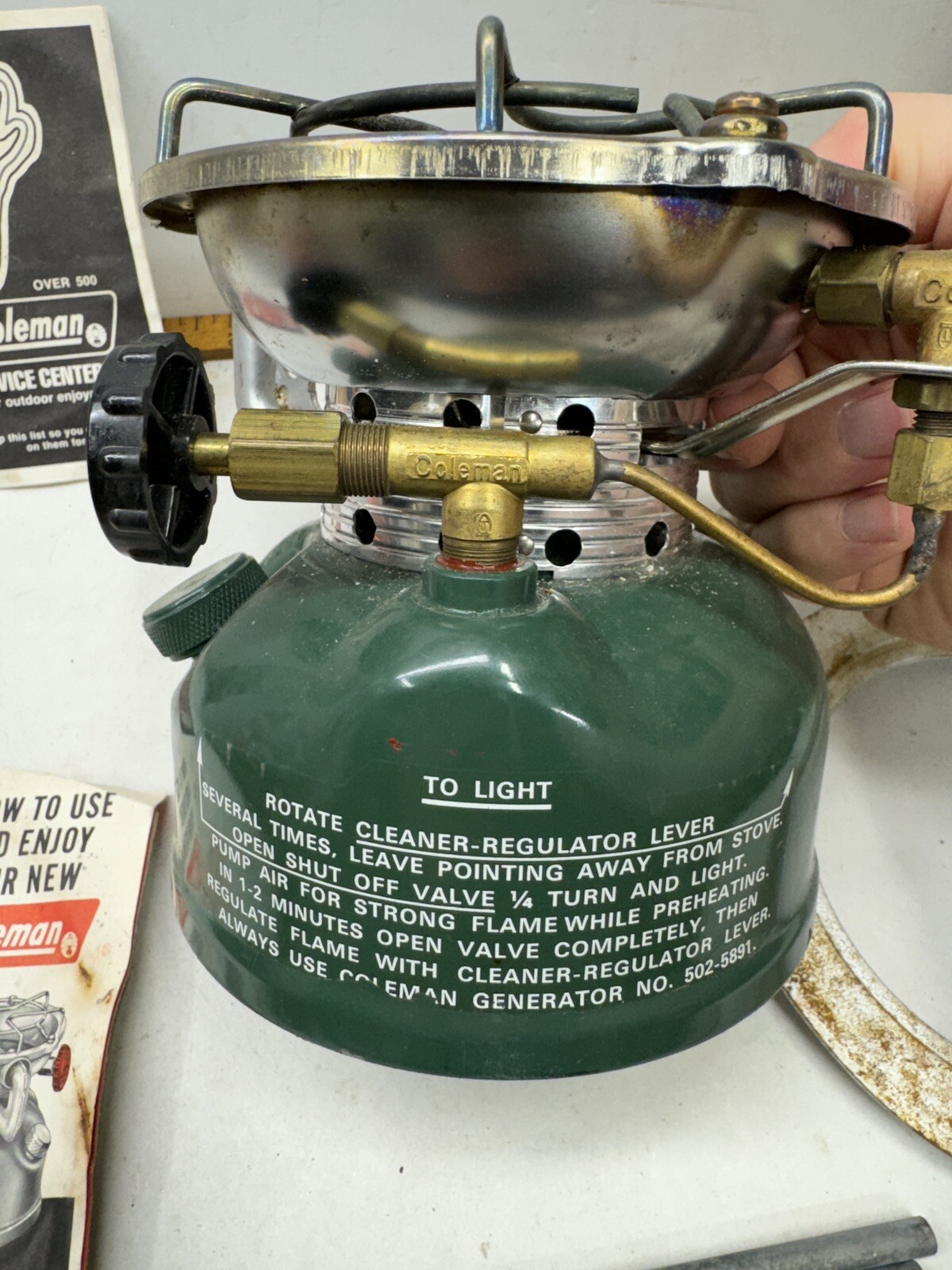 Vintage Coleman 502 Green Sportster Camp Stove With Box