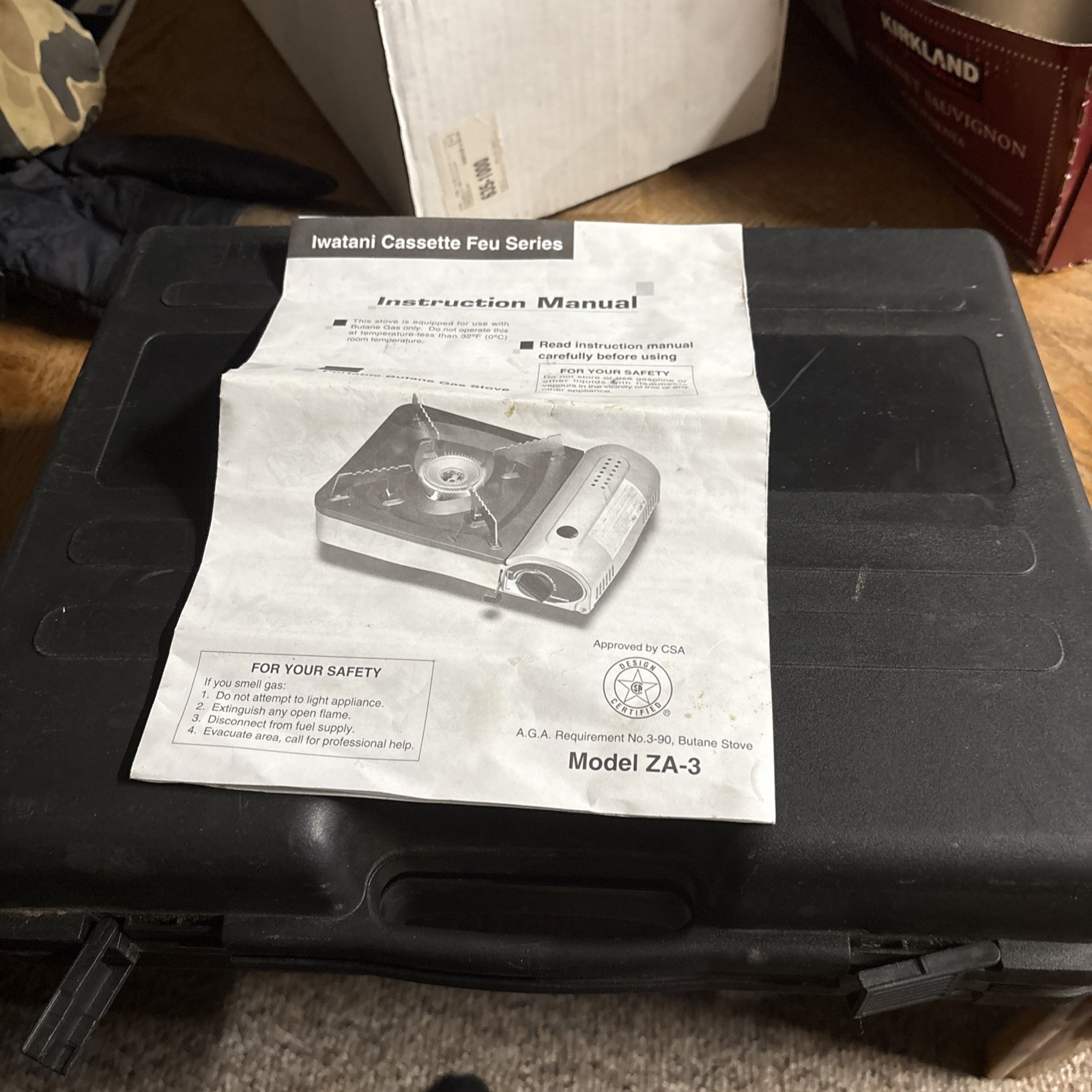 Iwatani Slim Silver Cassette Feu ZA-3 Portable Stove w Case