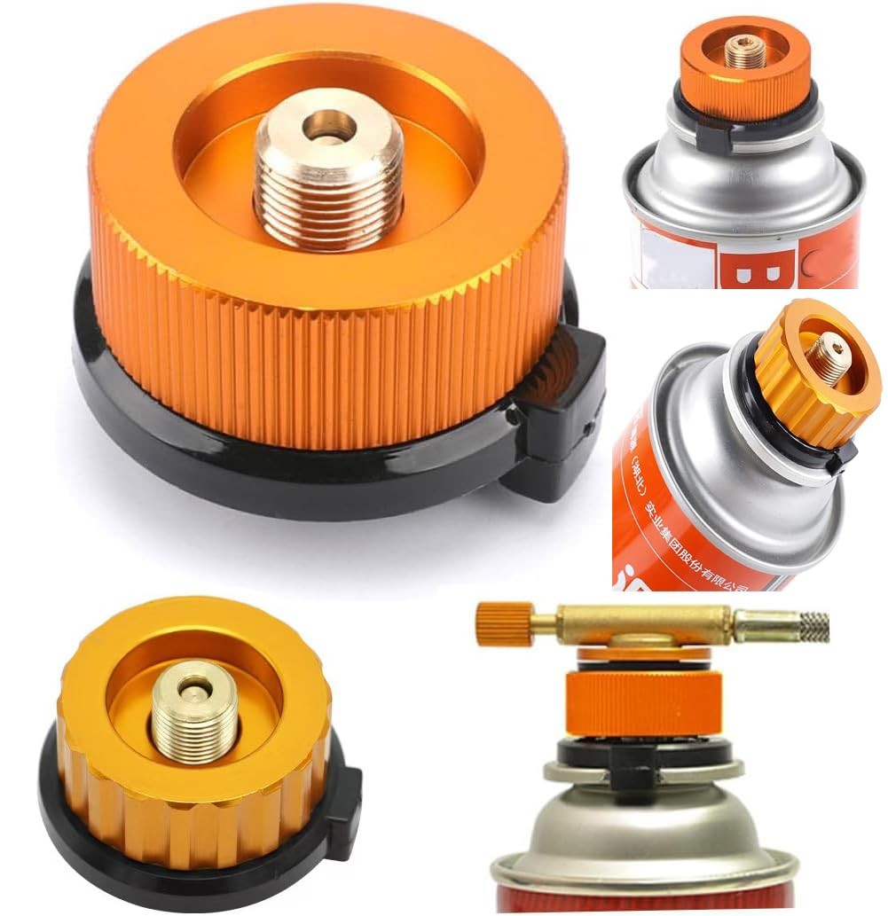 2 PCS Camping Stove Butane Propane Tank Filling Adapter Exhaust Pressure Gas