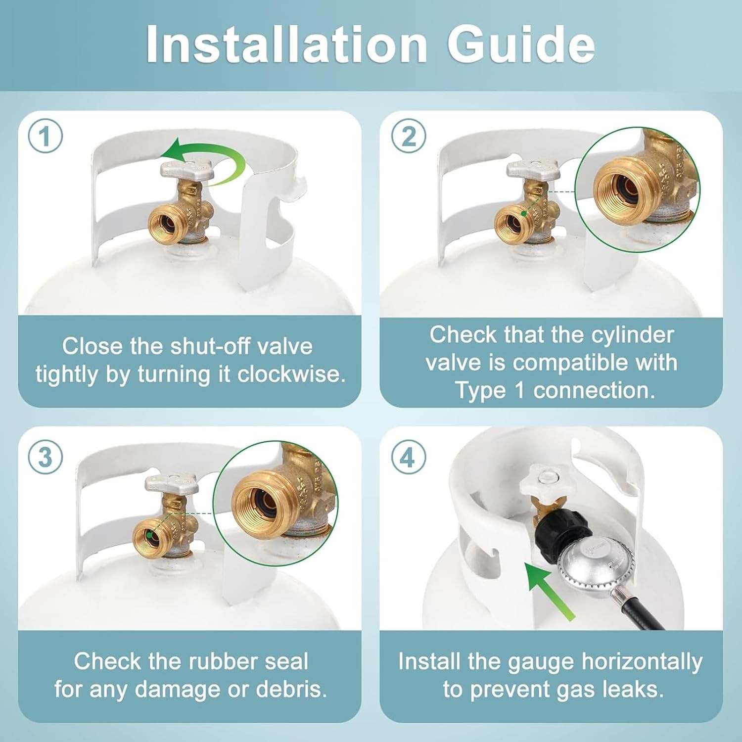 SHINESTAR 2 Feet Universal Gas Grill Regulator and Hose, Replacement 2