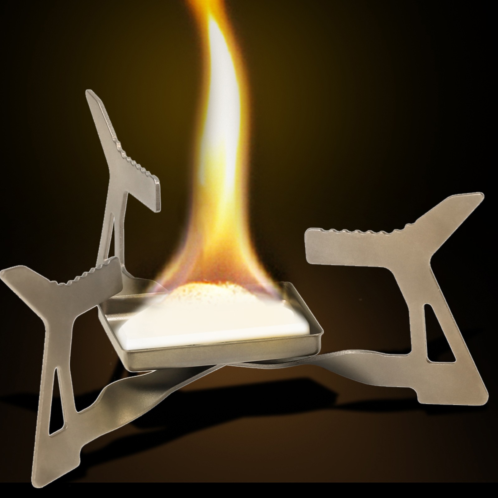 Lixada Folding Camping Titanium Solidified Alcohol Stove 14g U8J QLUS