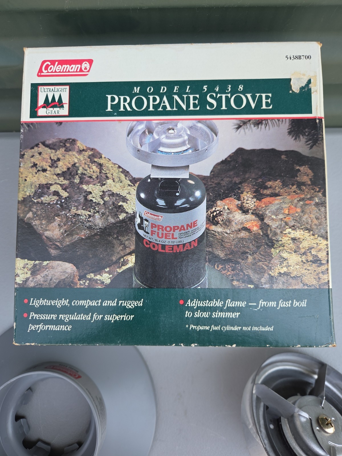 Vintage Coleman 5438 Lightweight Compact Single Burner Propane Stove 5438B700