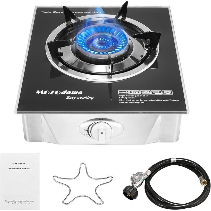 Single Burner Propane Stove 15000BTU Portable Gas Propane Stove 1 Burner Kitchen