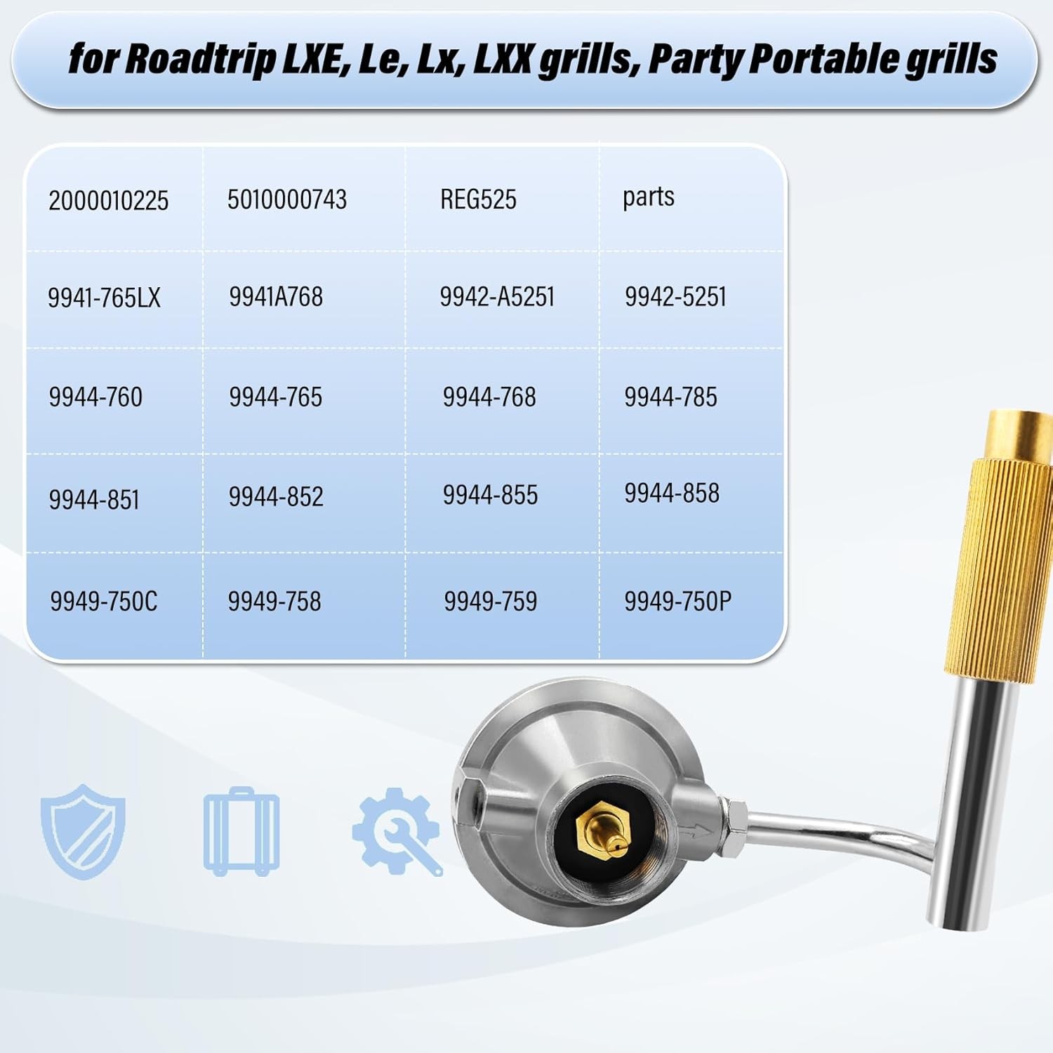 Grill Regulator Compatible with Coleman Roadtrip Grill, Perfectly silver