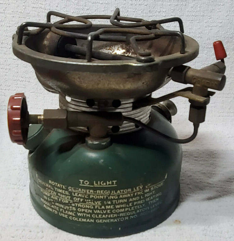 VTG 1972 COLEMAN 502-700 SPORTSTER SINGLE BURNER CAMP COOKING STOVE 5/72 & BOX