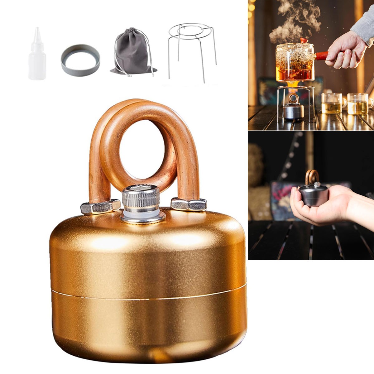 Portable Mini Outdoor Spirit Burner & Alcohol Stove, Mini Alcohol Camping Stove
