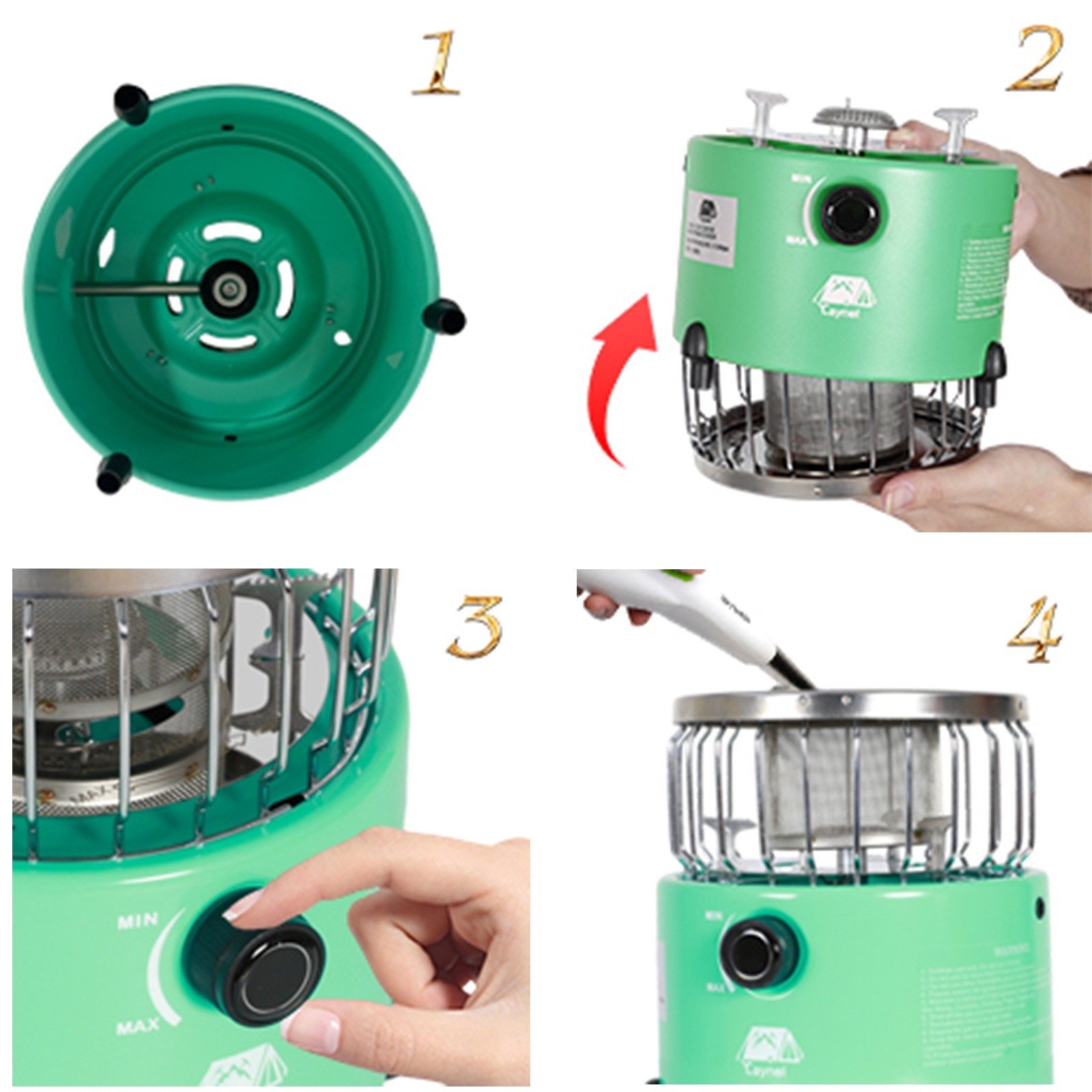 2-in-1 Portable Propane Heater Stove 3 Modes Outdoor Camping Liquefied Gas Stove