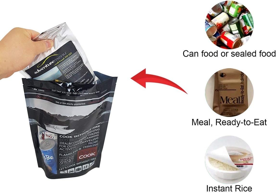 BC-911 Barocook Flameless Cooking Pouch Set – Portable Zipper Bag Heating Syst