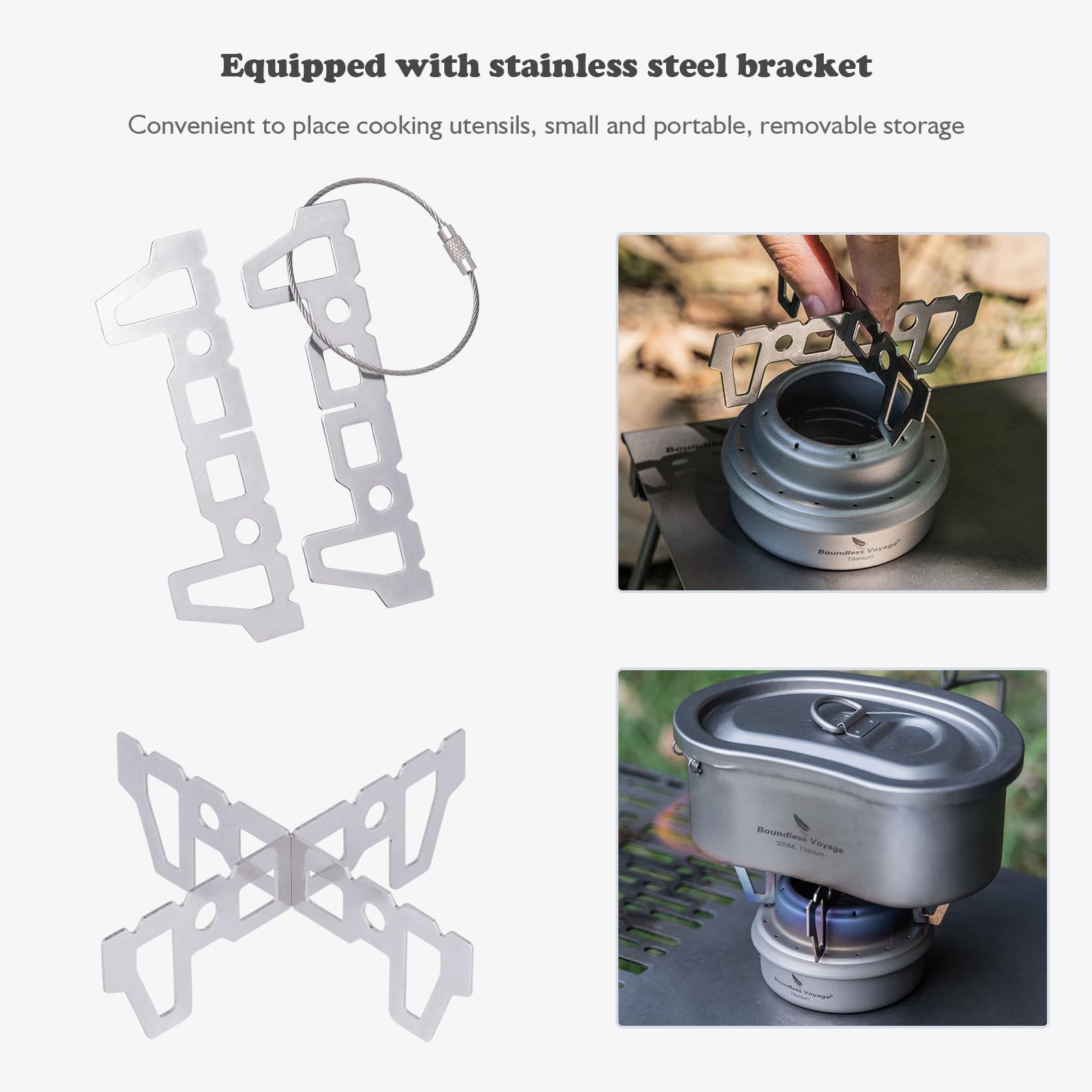 Titanium Spirit Burner Mini Alcohol Stove with Brackets Outdoor Camping Stove…